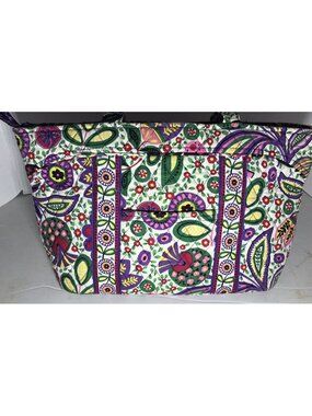 RETIRED EUC HTF Vera Bradley Viva La Vera Pattern Tote Shoulder Bag Floral